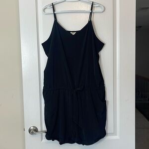 J Crew Silk Black Romper XL